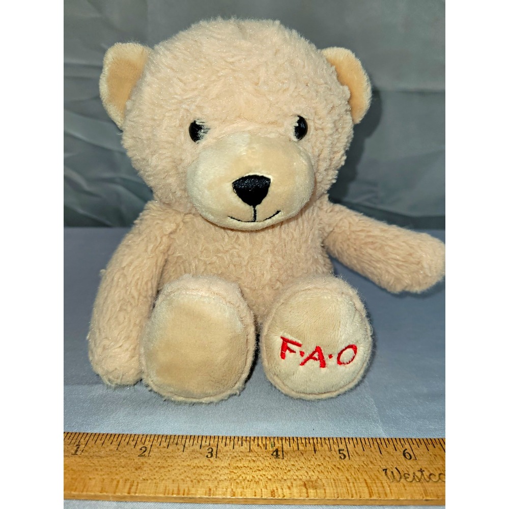 FAO Schwarz Teddy Bear Plush Stuffed Animal Small 6-14 in 3+ 2012 X4142